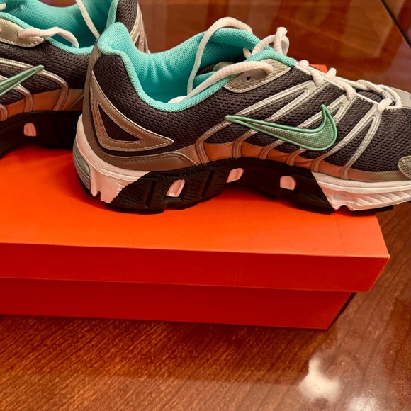 Nike Shoes - ***NIB*** Nike Air Women’s Sneakers in Teal, Grey & White- Size 10